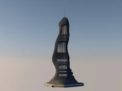 Sci-Fi Skyscraper 3D model