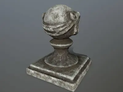 ornamental  stone Low-poly 3D model