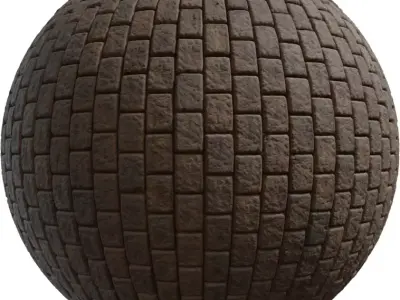 Rounded Cobblestone Pavers PBR Texture  Texture