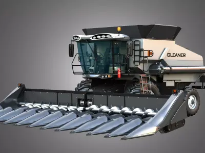 S96 - Combine Harvester - Corn Harvester Head 3D model