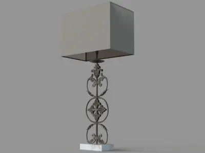 Uttermost Gerosa Distressed Aged Bronze Table Lamp 3D model