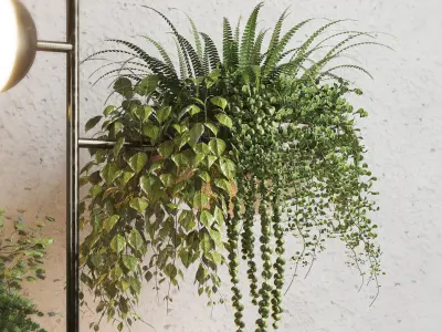 Floor light  plant Indoor  outdoor plants stand pot 3D model