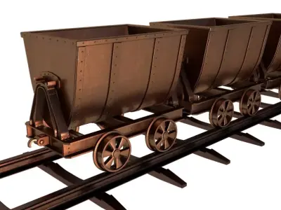 Mine Cart 3D model