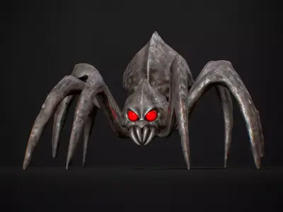 Spider H4 - Game Ready Low-poly 3D model