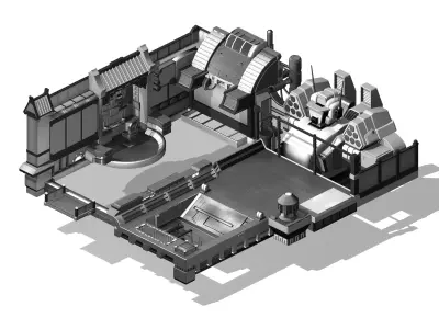 Spaceship - Gennaku - indoor 3D model