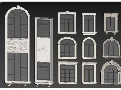 European-style doors and windows 3D model