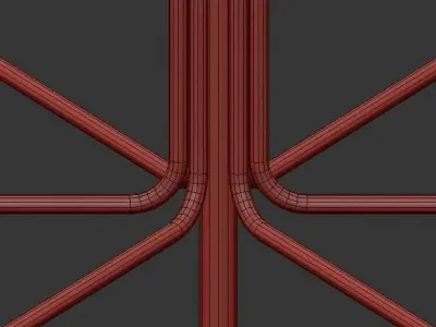 Bloem five light chandelier 3D model