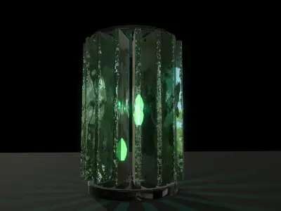 vintage crystal lamp Low-poly 3D model