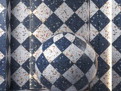 2 in 1 4k Terrazzo Diamound Pattern - seamless - pbr Texture