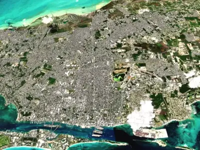 Nassau Bahamas island  3D model