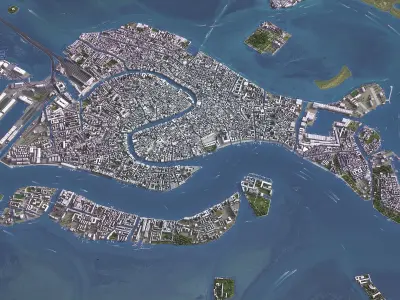 Venice - 3D City Model Low-poly 3D model