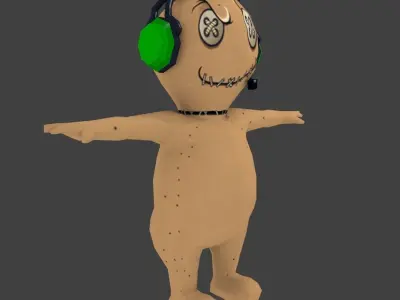 Low poly Voodoo Doll    Low-poly 3D model