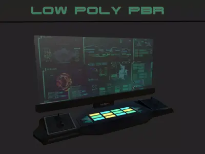 Sci-fi HUD Display Low-poly 3D model