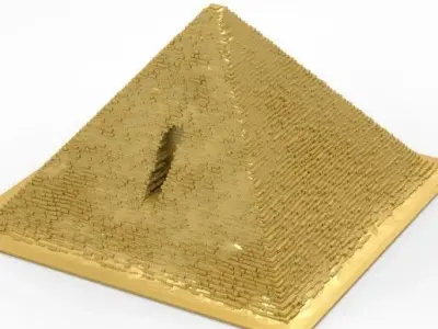 mykerinos pyramid 3d model ancient egypt giza  3D print model