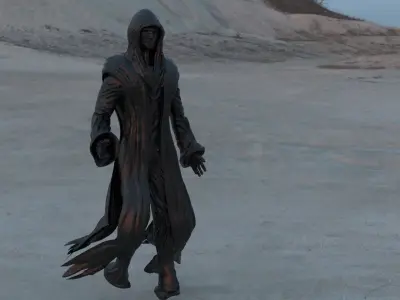 Robed hooded Alien 3D model