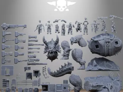 GrimGuard Jungle Fighters Triceratank 3D print model