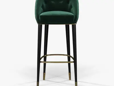 Brabbu Malay bar chair 3D model