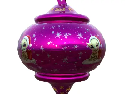 Innocent Baby Holiday Red Bauble 3D Model PBR Ready Low-poly 3D model