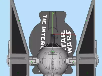 TIE INTERCEPTOR STAR WARS  3D print model