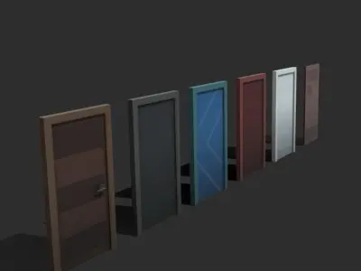 Doors Low-poly 3D model