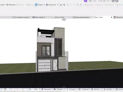 Modern Family House - Full Project with Plans and Renders 3D model