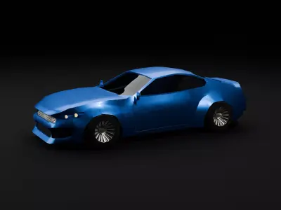 Sports car 2 Low Poly Game-ready Low-poly 3D model