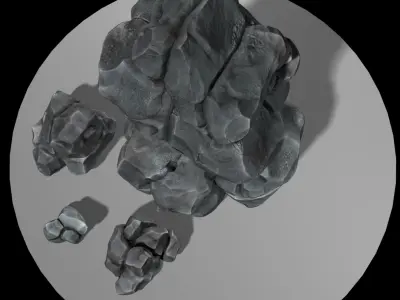 Rocks group of 3D model