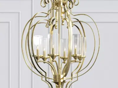 Chalon 6 Light Chandelier 3D model