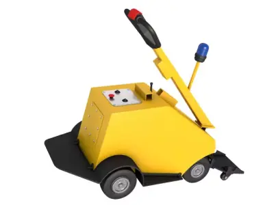 Airport Trolley Powered Tug Pusher Handle 3D model