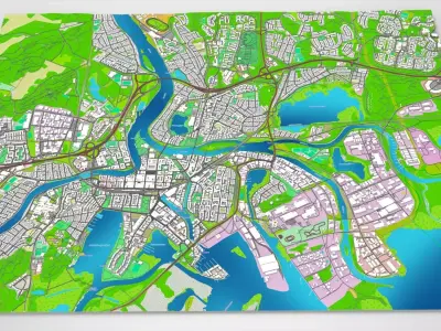 Cityscape Karlstad Sweden 3D model