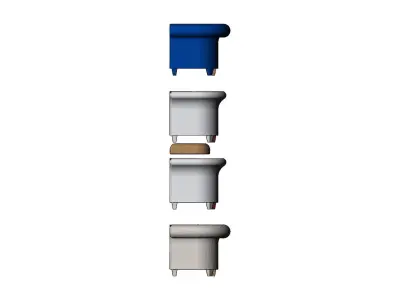 Miniature armchair mockups props N02 3D print model