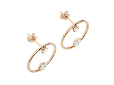 Light wt Women Diamond Earrings  3D print model