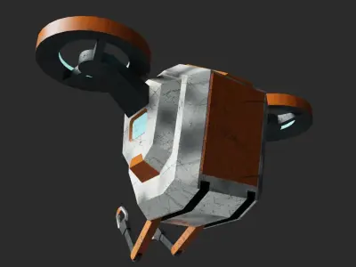 Sci-Fi drone model Low-poly 3D model