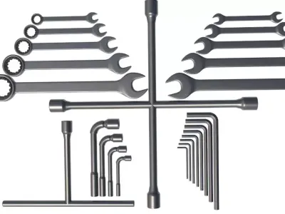 socket wrenches collections 3D model