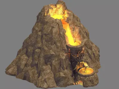 Mountain - Magma - Volcano 06 3D model