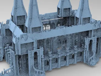 Dark magic architecture Tower Palace 1 3D model