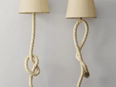 Floor lamp Rope 160 3D model