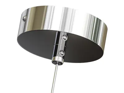 Modern Silver Pendant Light with Adjustable Hanging 3D model