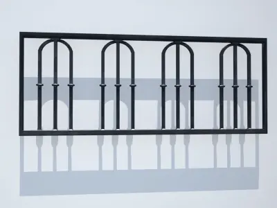 CastIron Fence Pack Low-poly 3D model