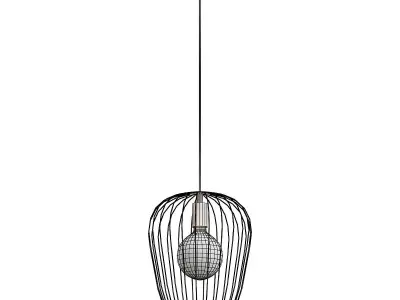 newtown pendant light with cage 3D model