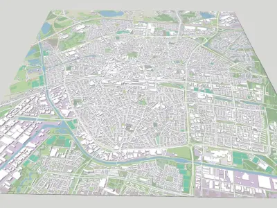 Cityscape Tilburg Netherlands 3D model