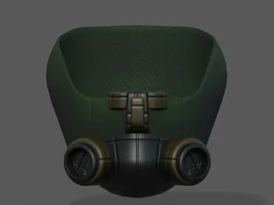 Gas mask respirator scifi futuristic 3d  Low-poly 3D model 29