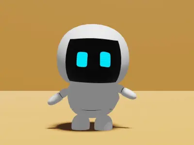 Mono - Cute Robot character Low-poly 3D model