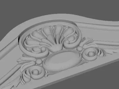 Central decor ornament for furniture 3D model