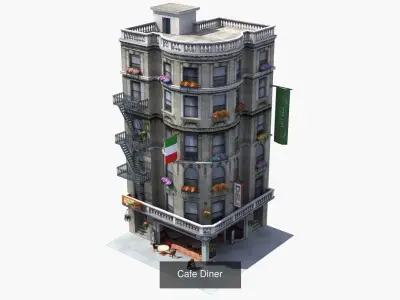 Modern Building Collection 05 3D Model Pack