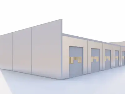 Warehouse model 2 different sizes - archicad skp and more  3D model