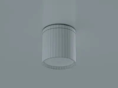 Low Poly Cylinder Down Light Low-poly 3D model