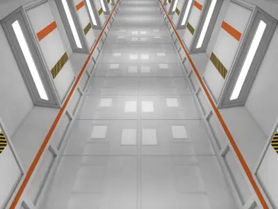 Sci Fi Corridor 3D model 53