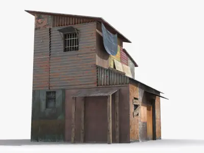 Slum x11 Low-poly 3D model