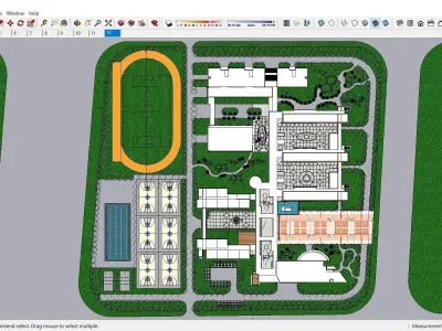 Sketchup School and University K6 3D model